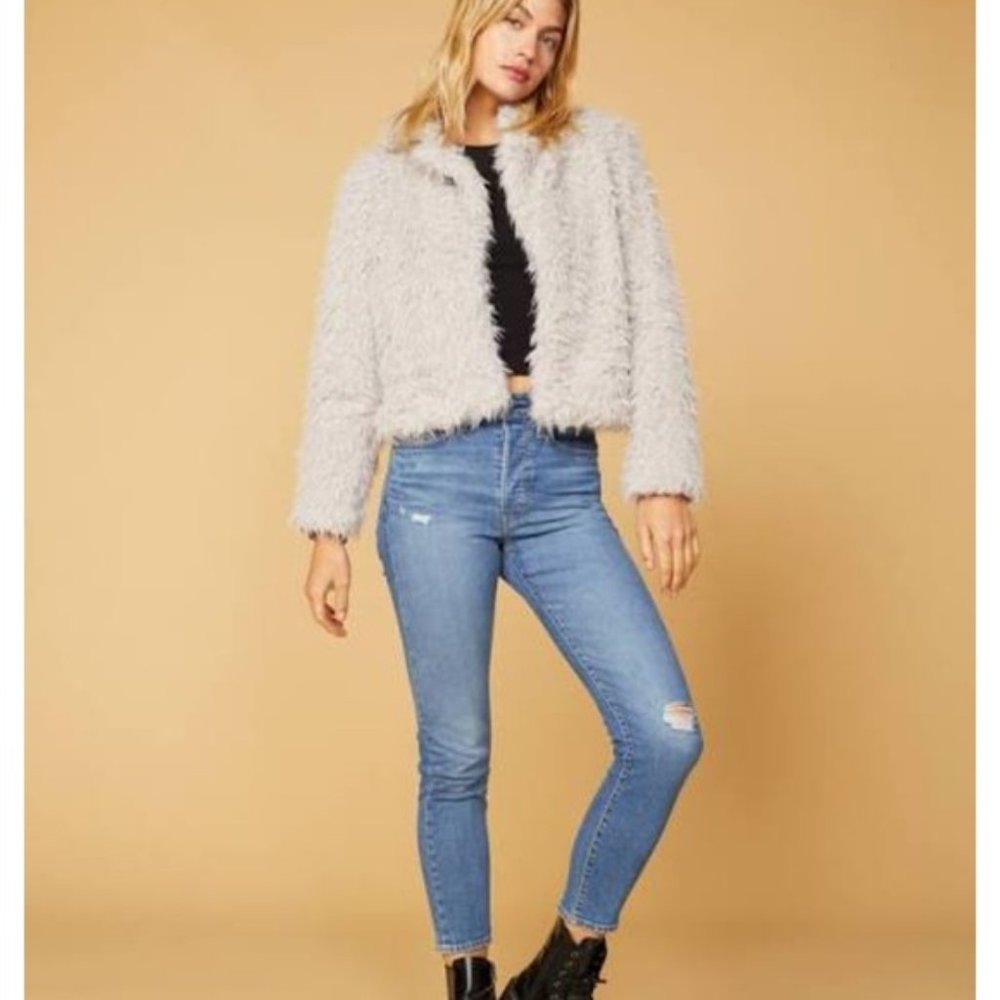 WEST OF MELROSE | Grey furry jacket | Worn once